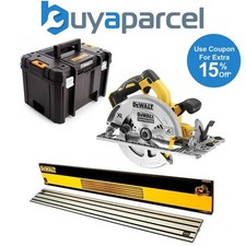 Image of Dewalt DCS572NT 18v XR Brushless 184mm Circular Saw Plunge Base+ 1.5m Guide Rail