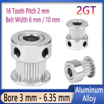 2GT Timing Pulley 16T Bore 3 - 6.35 mm GT2 Synchronous Wheels 3D Printer Parts