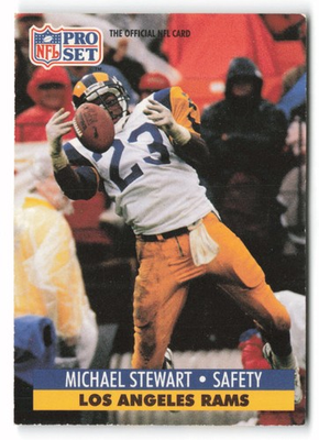 #ad #ad 1991 Pro Set #557 Michael Stewart Los Angeles Rams $1.90