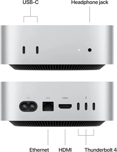 Apple Mac mini M4 | 16 GB RAM | 256 GB SSD | Apple Silicon | 2024 | MU9D3LL/A - Foto 2 di 4