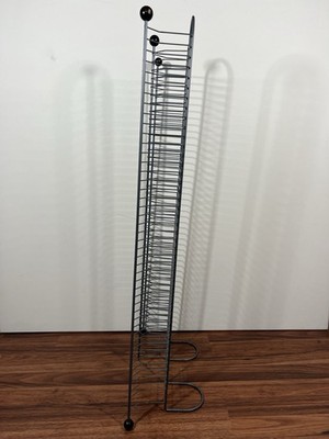 Vintage Metal Wire 90 DVD Video Game Tower Rack Stand 37” Tall Y2K