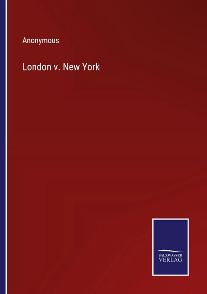 Anonymous | London V. New York | Taschenbuch | Englisch (2023) | Outlook-image