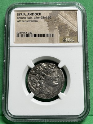 SYRIA, ANTIOCH Roman Rule, after 65/4 BC AR Tetradrachm  NGC