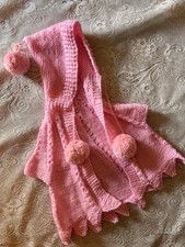 Vintage 90s Baby Pink Knit Girl Toddler 18-24 Months Cardigan Sweater Hooded