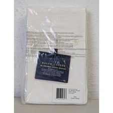 New Ralph Lauren European Sham Organic Sateen Border Parchment Classic Preppy RL