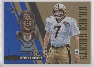2018 Panini XR Gilded Greats Blue 5/49 Morten Andersen #GG1 HOF 00ah