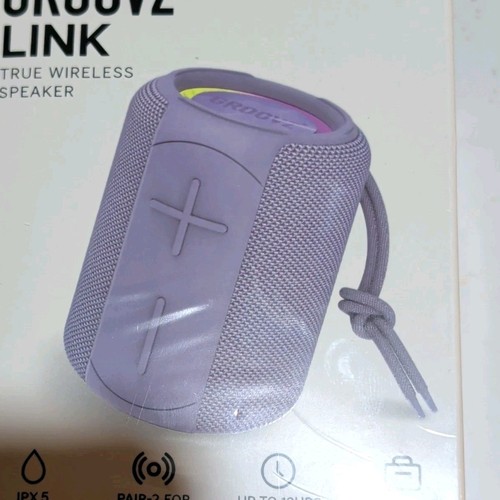 groovz-link-bluetooth-portable-speaker-purple-ipx5-waterproof-stereo
