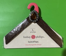 Lindsay Phillips Switch flops Interchangeable Strap New Large 9-11 Brown