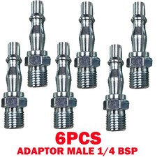 Image of 6Pcs Male 1/4 BSP For PCL Air Line Vertex Couplings Adaptors Hose Tail Fittings