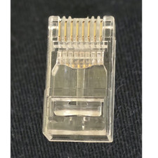Clear RJ-45 Plug Connectors for Ethernet Cables, Lot of 75