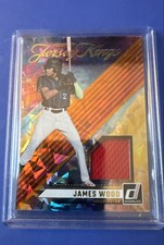 2024 Panini Donruss - Prospect Jersey Kings James Wood #PJK-JW Orange Ice RC