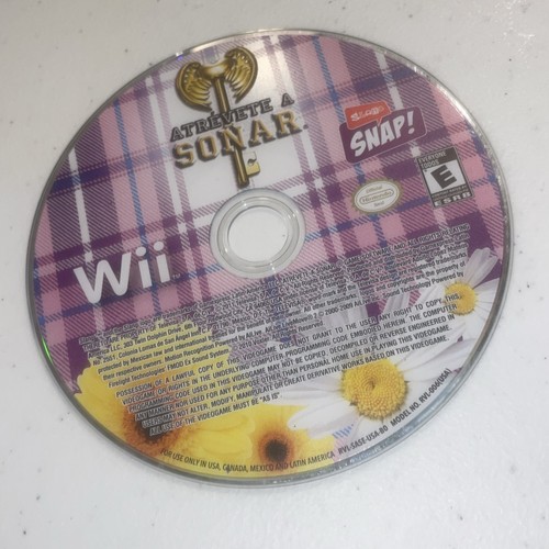 Atrevete a Soñar Disc Only Nintendo Wii RARE Tested & SHIPS Fast! Sonar