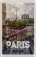 Blechschild 30X20 Cm Paris Frankreich Eiffelturm Stadt Abenteuer Reisen Urlaub D