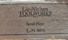 Lie-Nielsen Toolworks Scrub Plane L-N 40 1/2 Steel Blade 1-1/2 in, and honer