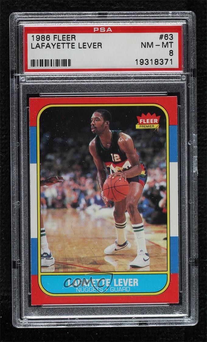 1986-87 Fleer Fat Lever Lafayette Lever #63 PSA 8