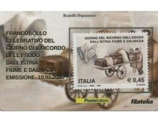 ITALIE 2005 ÉVOLUTION DE L'ISTRIE FIUME DALMATIE CARTE PHILATÉLIQUE TIMBRE
