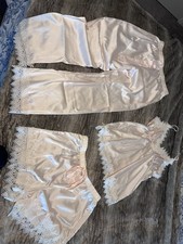 Vintage Pink Satin Pajama Set