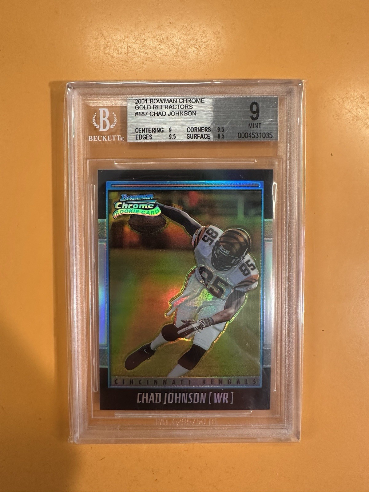 Chad Johnson Bowman Chrome #187 Gold Refractor