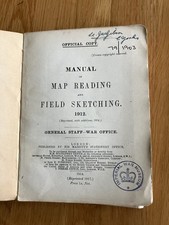 Original WW1 British General Staff Manual of Map Reading /Field Sketching 1912