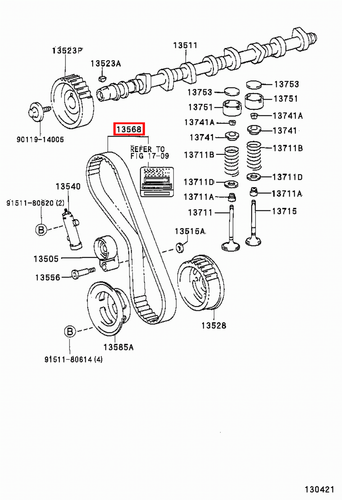 Genuine Toyota LandCruiser KZJ78 KZJ77 KZJ73 KZJ71 1KZ 3.0 Diesel Timing Belt - Picture 7 of 8