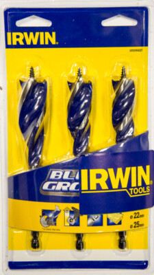 5706915066272 ZESTAW WIERTEŁ DO DREWNA BLUE GROOVE 6X 20,22,25 MM IRWIN