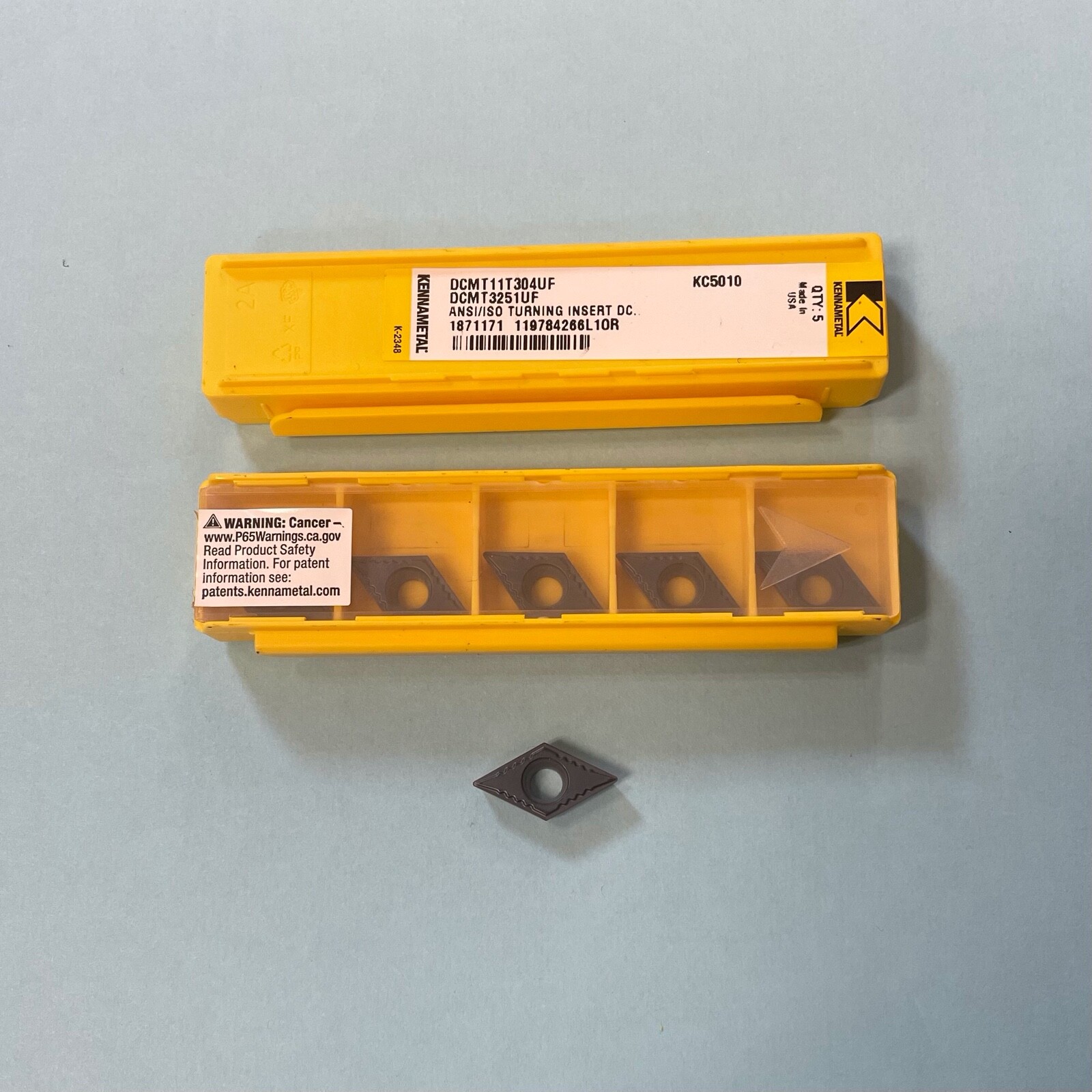 Kennametal Turning Inserts DCMT3251UF KC5010 (DCMT11T304UF) eBay
