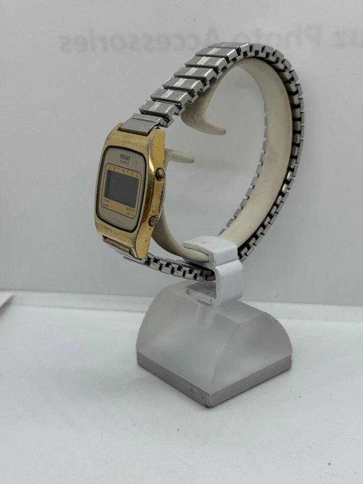 Винтажный Phasar Y750-5050 мужской кварц редкая ретро Японии светло-золотой тон - Изображение 4 из 4