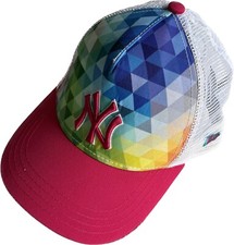 New Era 9Fifty Yankees Rainbow Cap YOUTH Adjustable Mesh Back New York Hat