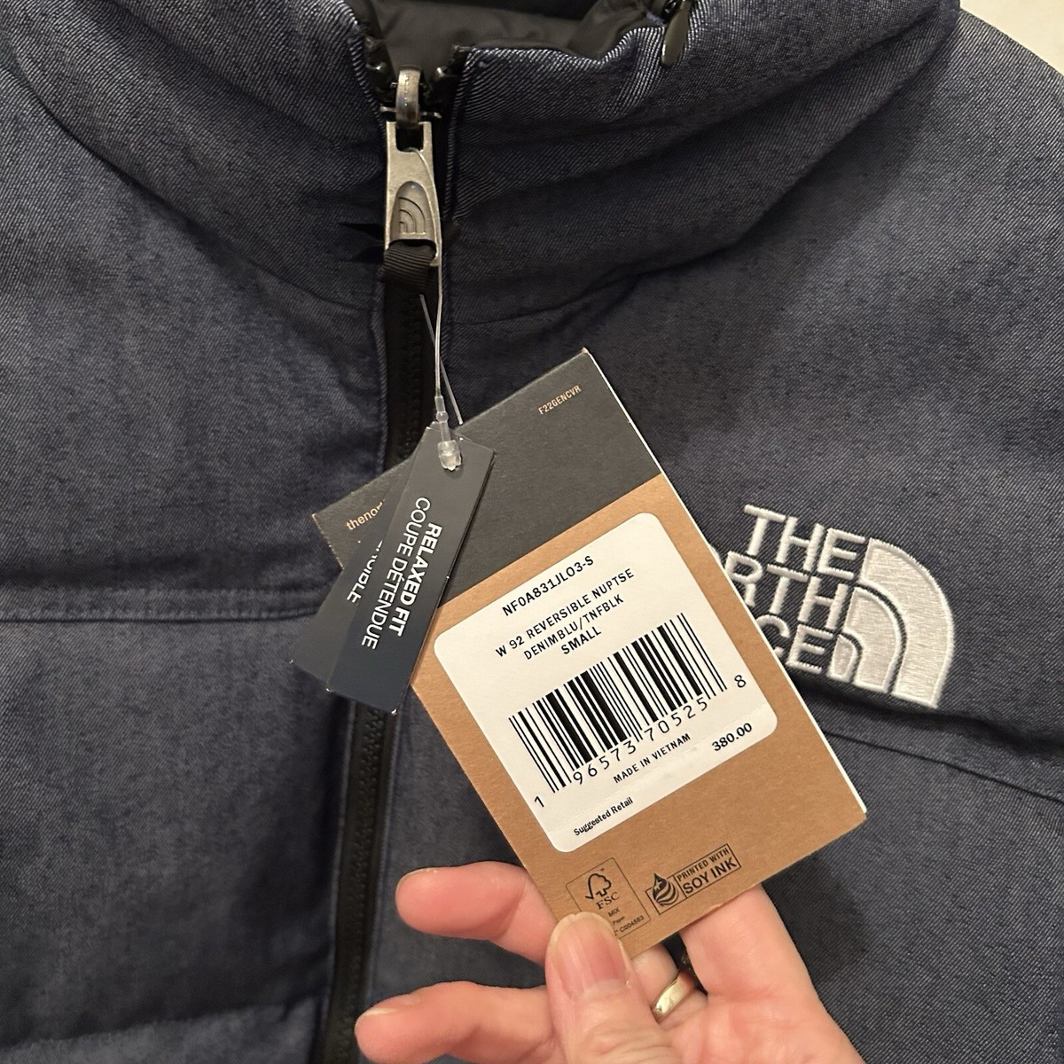 NWT The North Face Nuptse Jacket Womens Size Small '92 Reversible