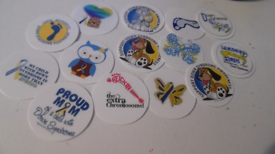 Pre Cut One Inch Bottle Cap Images Down Syndrome Free Shipping