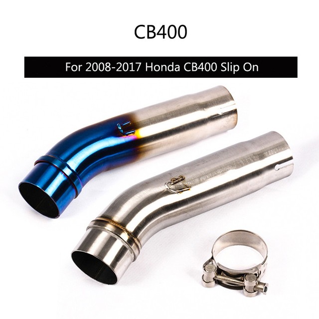 For Honda CB400 20082017 Exhaust Pipe 51mm Motorcycle Mid Pipe Slip On Exhaust eBay