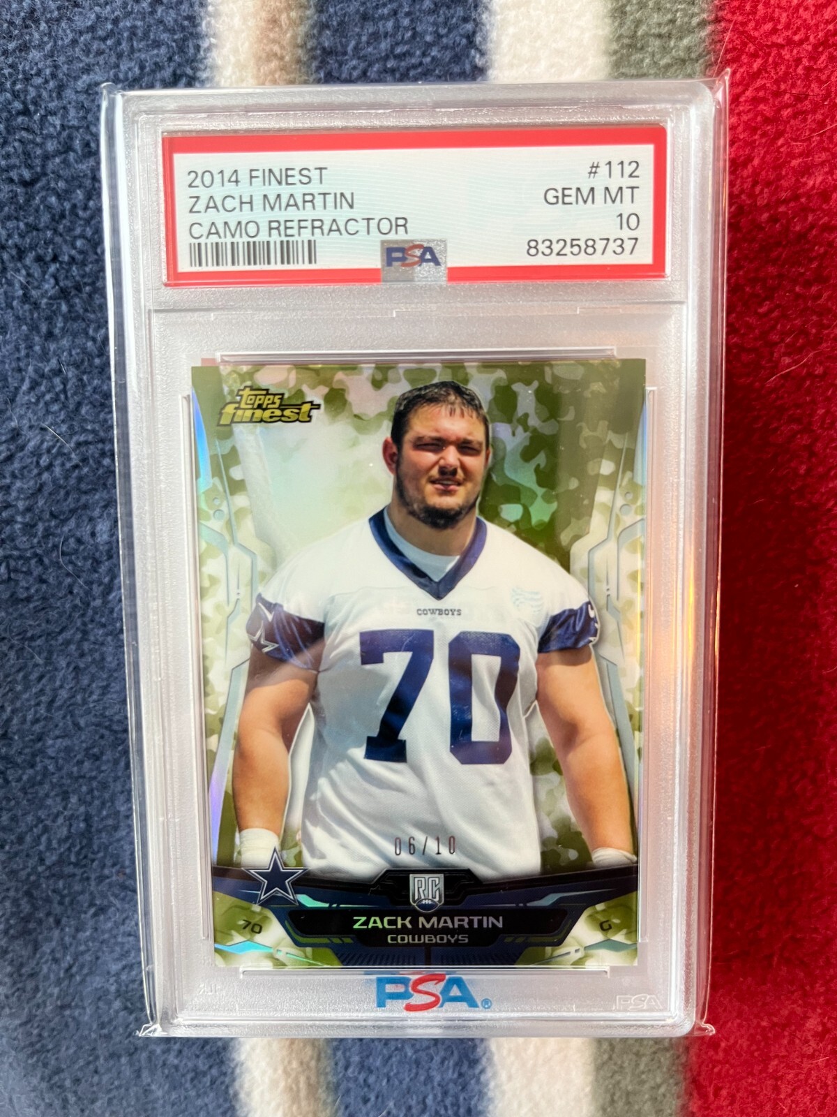 Zack Martin Finest #112 Camo Refractor