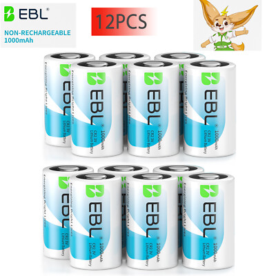 12x 1000mAh Lithium CR2 battery 3V CR17355 DLCR2 EL1CR2 Camera Photo Flashlight