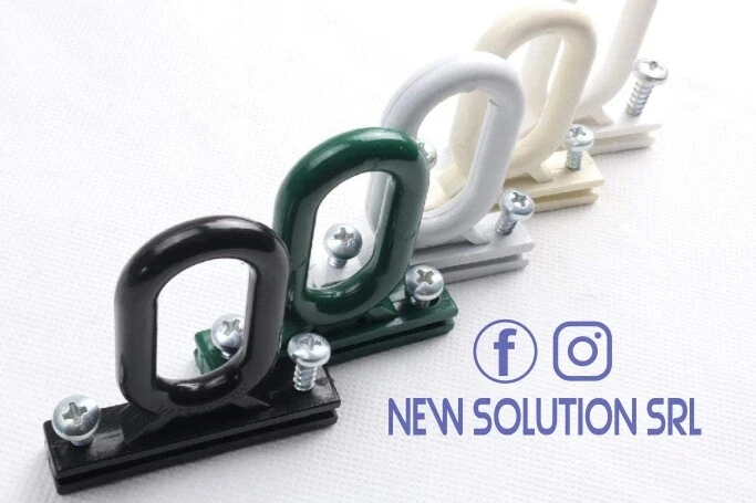 25 Anelli Per Tende A Scatto Con Diametro Interno 40 Mm, Silenziosi, In Plastica ABS, Colore Argento