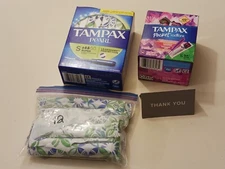 Tampax Pearl Pocket Radiant Super 30 & 14 pack Lot Bundle 44 Total