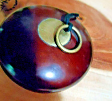 1996 BOMBAY COMPANY YO-YO VTG WOOD w/BRASS 3.5" collectible YOYO toy decoration