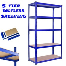 5-Tier Racking Heavy Duty Garage Shelving Storage Shelves Unit 180x90x30cm S247