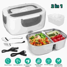 Portable 110V Electric Heating Lunch Box for Car Office Food Warmer Container US