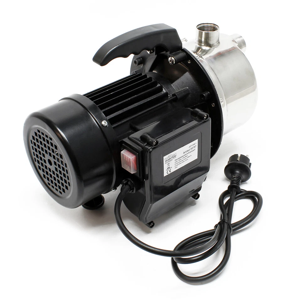 Pompe eau domestique JET110S portable électrique Jardin acier fin 1100W 4600 L/h - Photo 3/4