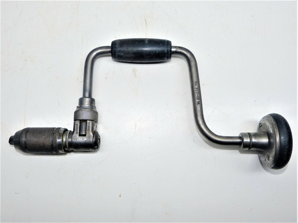 Vintage 10” Stanley No 923 Reversible Ratcheting Brace Drill