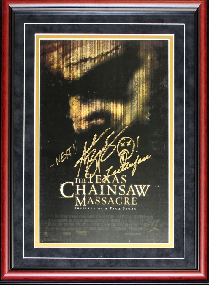 HOLLYWOOD COLLECTIBLES Andrew Bryniarski Autographed Framed Multi Inscribed Texas Chainsaw Massacre Mov