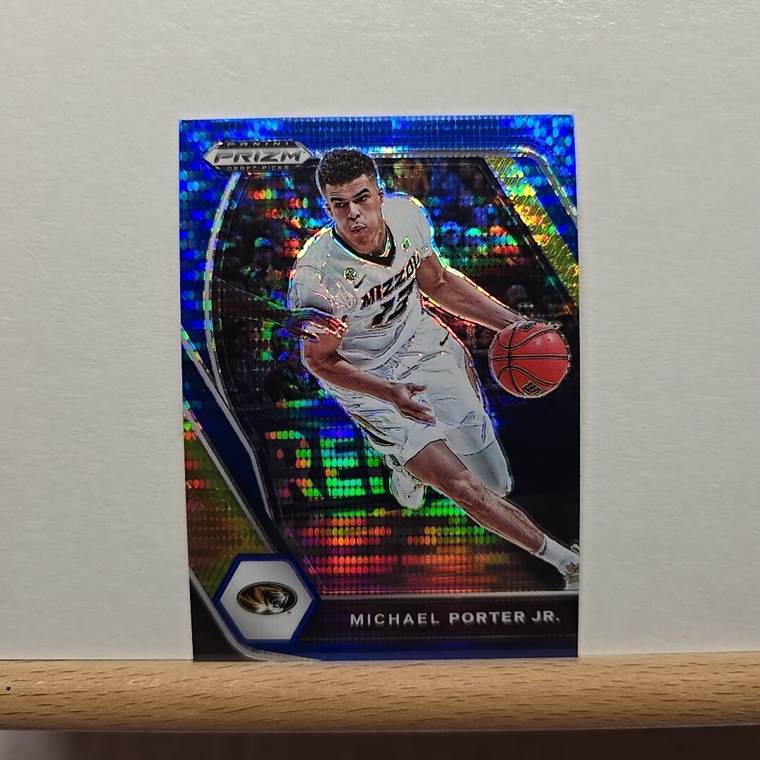2021-22 Prizm Draft Picks Basketball Michael Porter Jr BLUE PULSAR