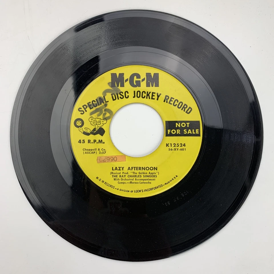 Ray Charles Singers Lazy Afternoon / Mountain Greenery Promo Record 45 RPM Vinyl - Image 2 of 2