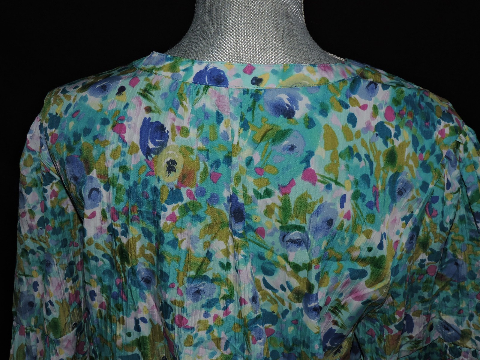Soft By Avenue Peasant Blouse Shirt Spring Boho Floral Top Spring size 2X 22 24 image 4