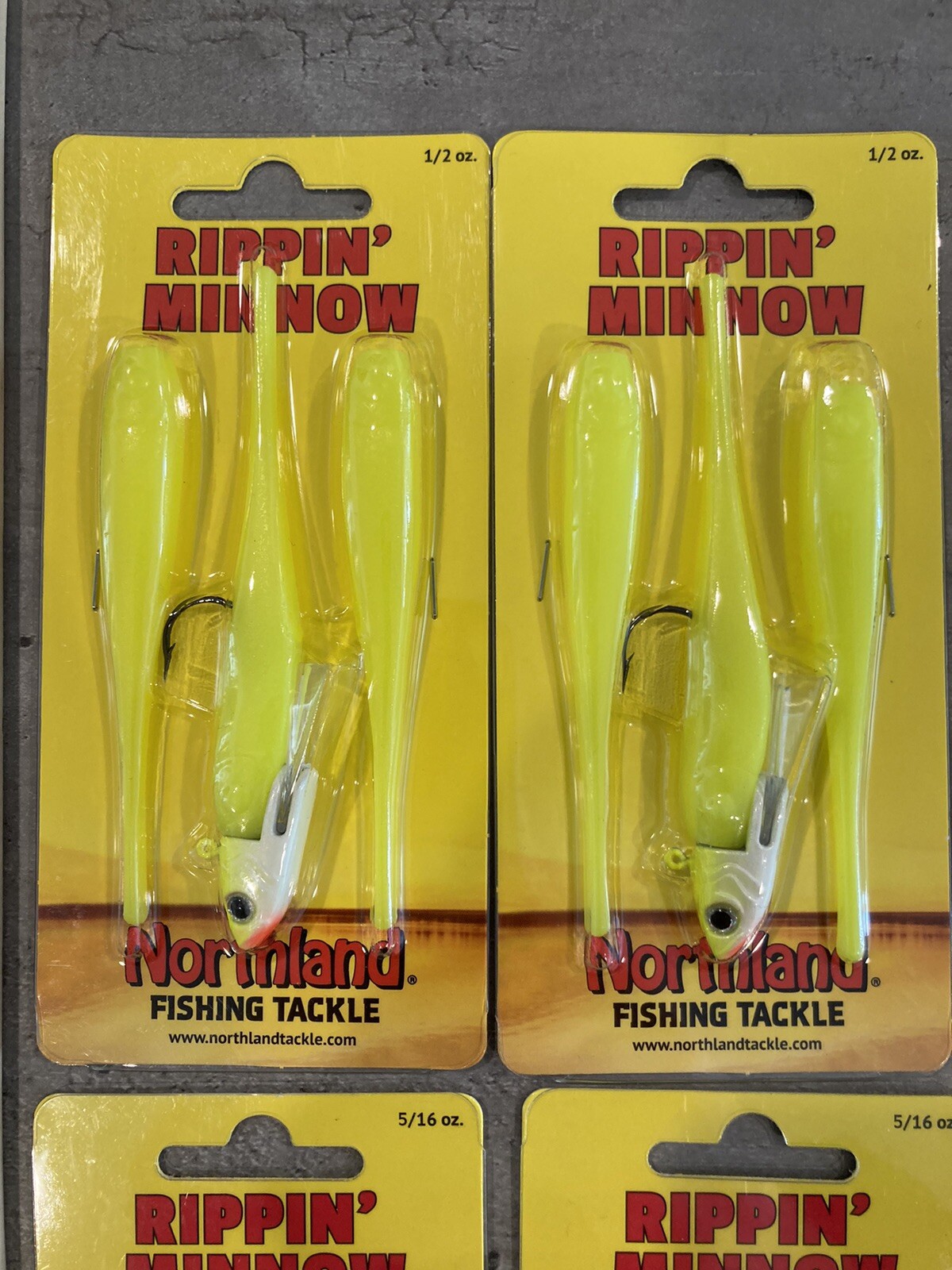 Lot of 30 Packs Rippin' Minnows - Northland - 1/2, 5/16, 1/4 oz - Mixed Colors