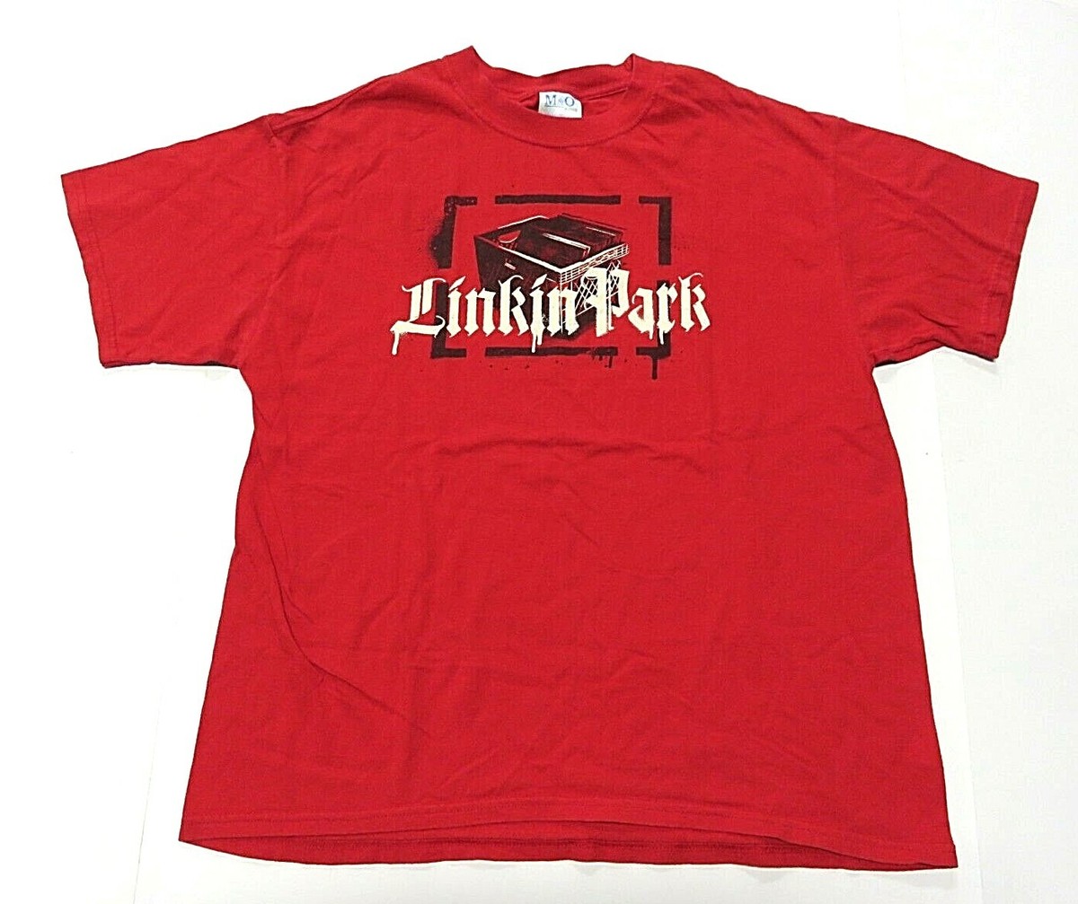 Linkin Park Red Band Graphic Shirt Adult Men's Size L 100% Cotton