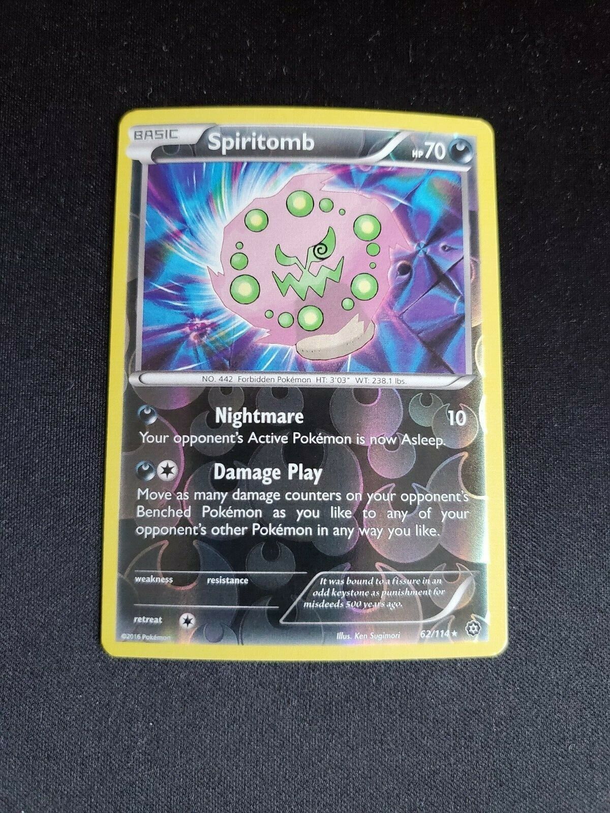 Pokémon TCG Spiritomb Steam Siege 62/114 Reverse Holo Rare