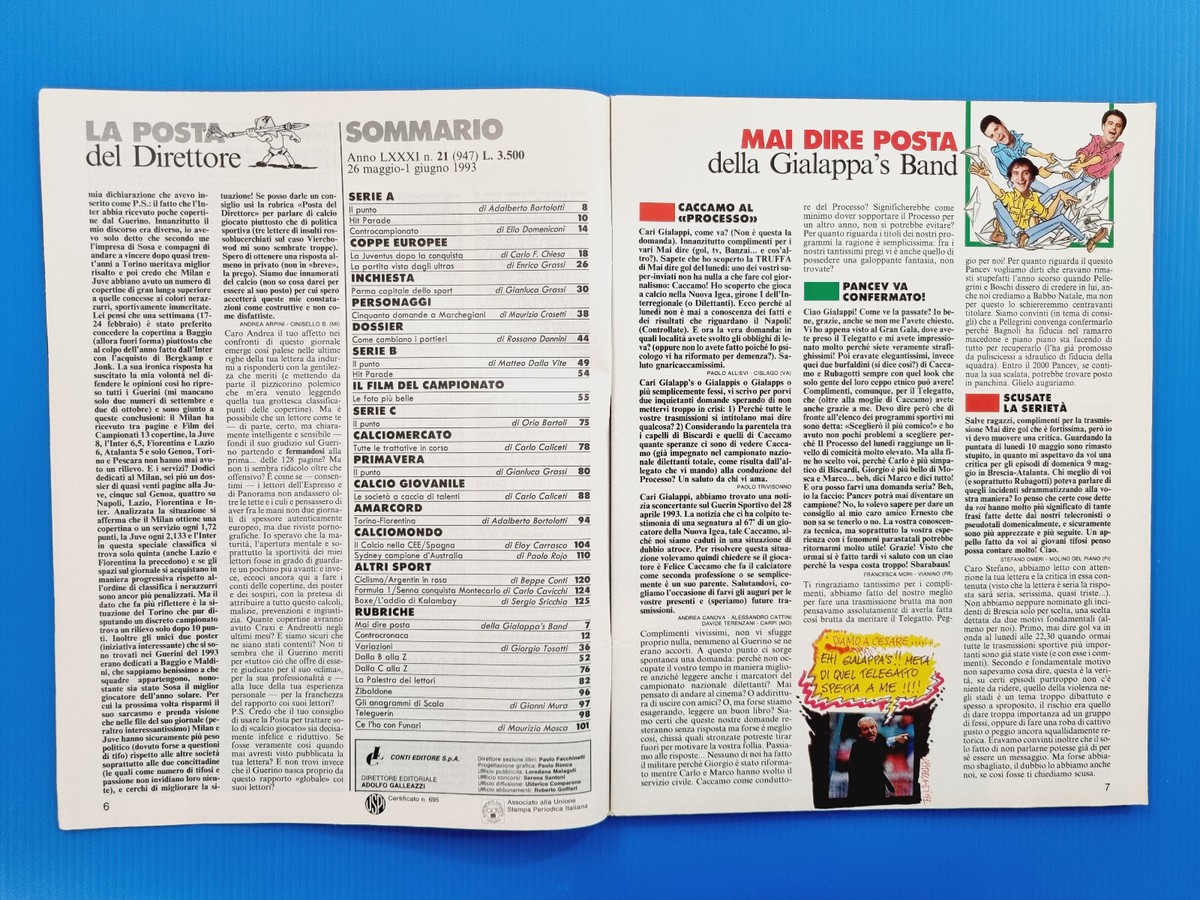 Trophée Football Guerin Sportivo – Verre – Italie 1993 – Prix / Coupe Vintage