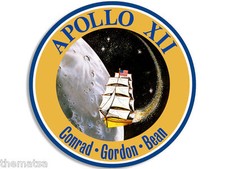 4" APOLLO 12 SPACE LOGO HELMET CAR BUMPER EMBLEM DECAL STICKER MADE IN USA