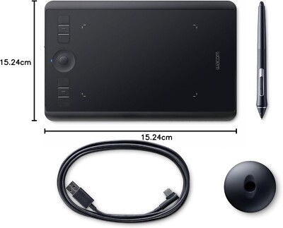 Wacom Intuos Pro Small Grafiktablett für professionelles Zeichnen, schwarz